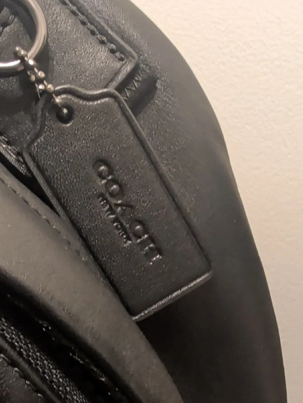 Men's Black Leather Coach Backpack - Sleek Everyday Carry